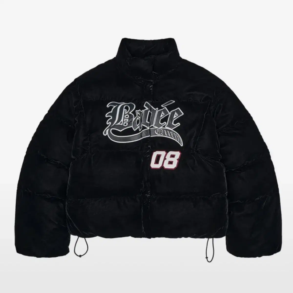 배디 패딩 M 사이즈 Velour Varsity Jacket Black